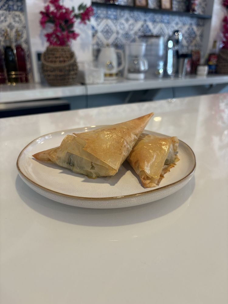 Spanakopita with crisp golden phyllo at Ellada Mediterranean Grill